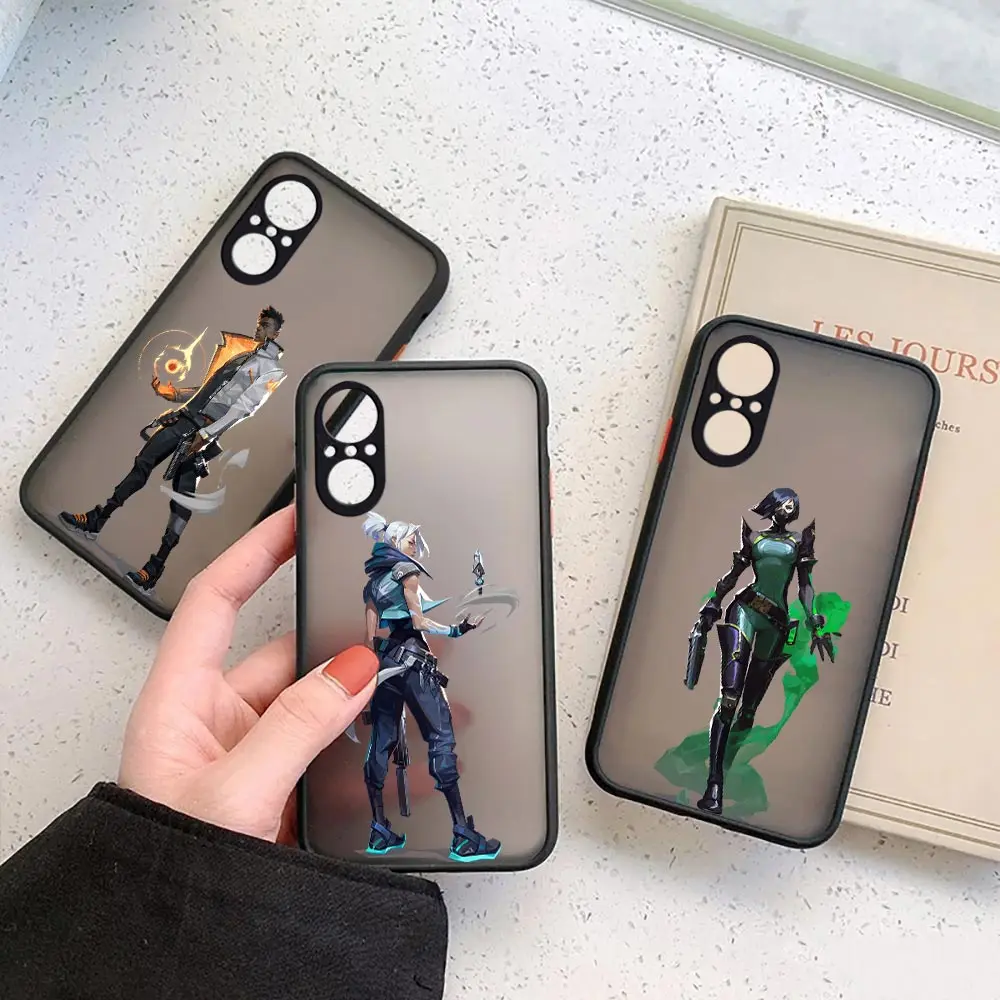 Game Valorant Anime Matte Clear Phone Case for Huawei NOVA Y70 9 8SE 8 7SE 7I 7 6 5I 5 4 3I 5G Black Silicone Funda Coque Cover