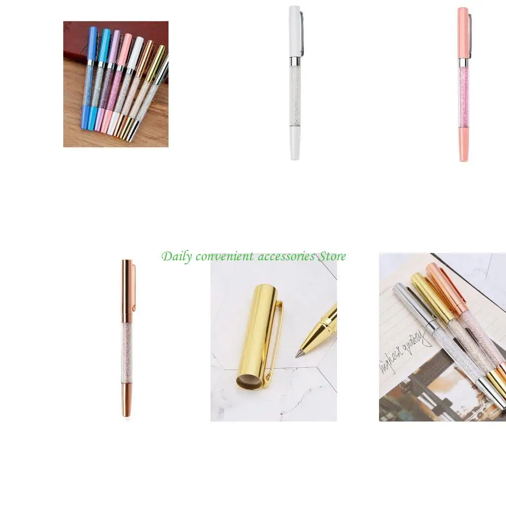 

97qb Luxury Diamond Metal Ballpoint Crystal Gold Metal Metal Pen для офисных принадлежностей Подарок