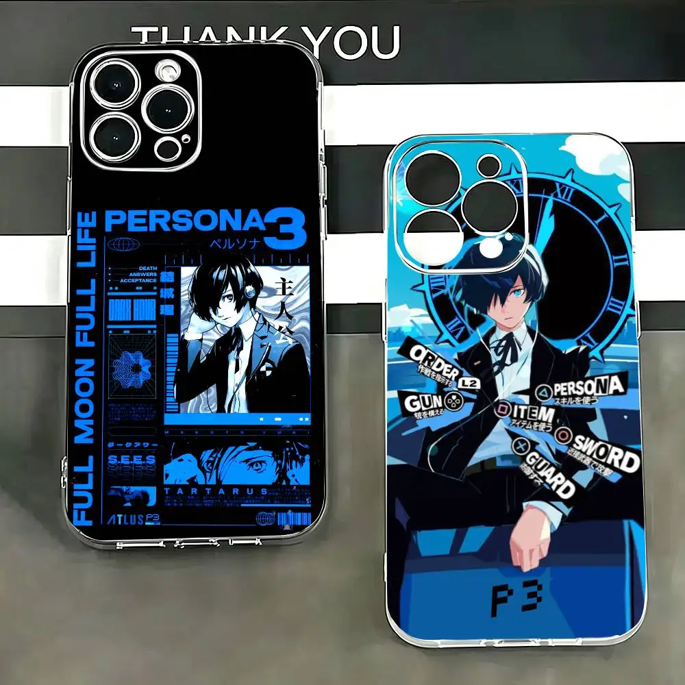 

Game P-persona- 3 R-reload Phone Case For iPhone 17 16 15 14 13 12 11 Mini Pro Max Plus Transparent Cover