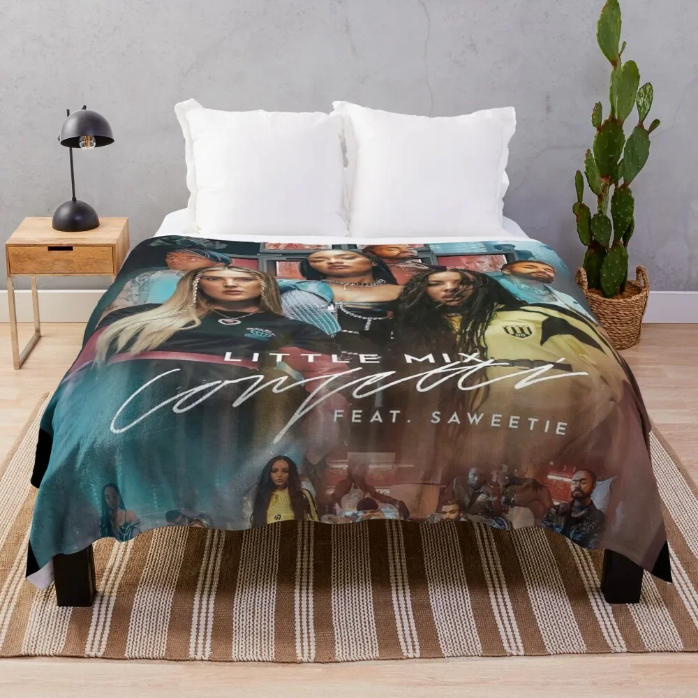 

Little mix confetti music video Throw Blanket Fluffy Softs Sofa Quilt Blankets