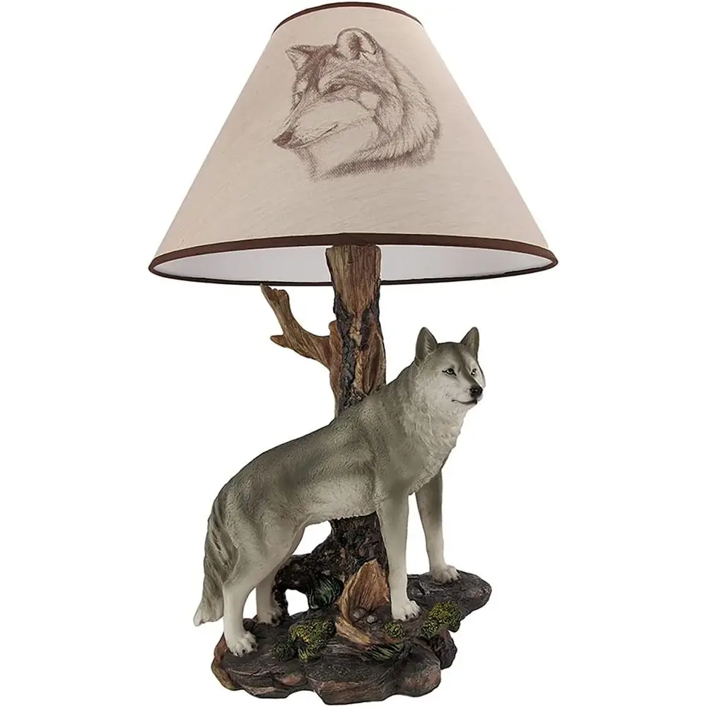Gray Wooden Twilight-Inspired Table Lamp