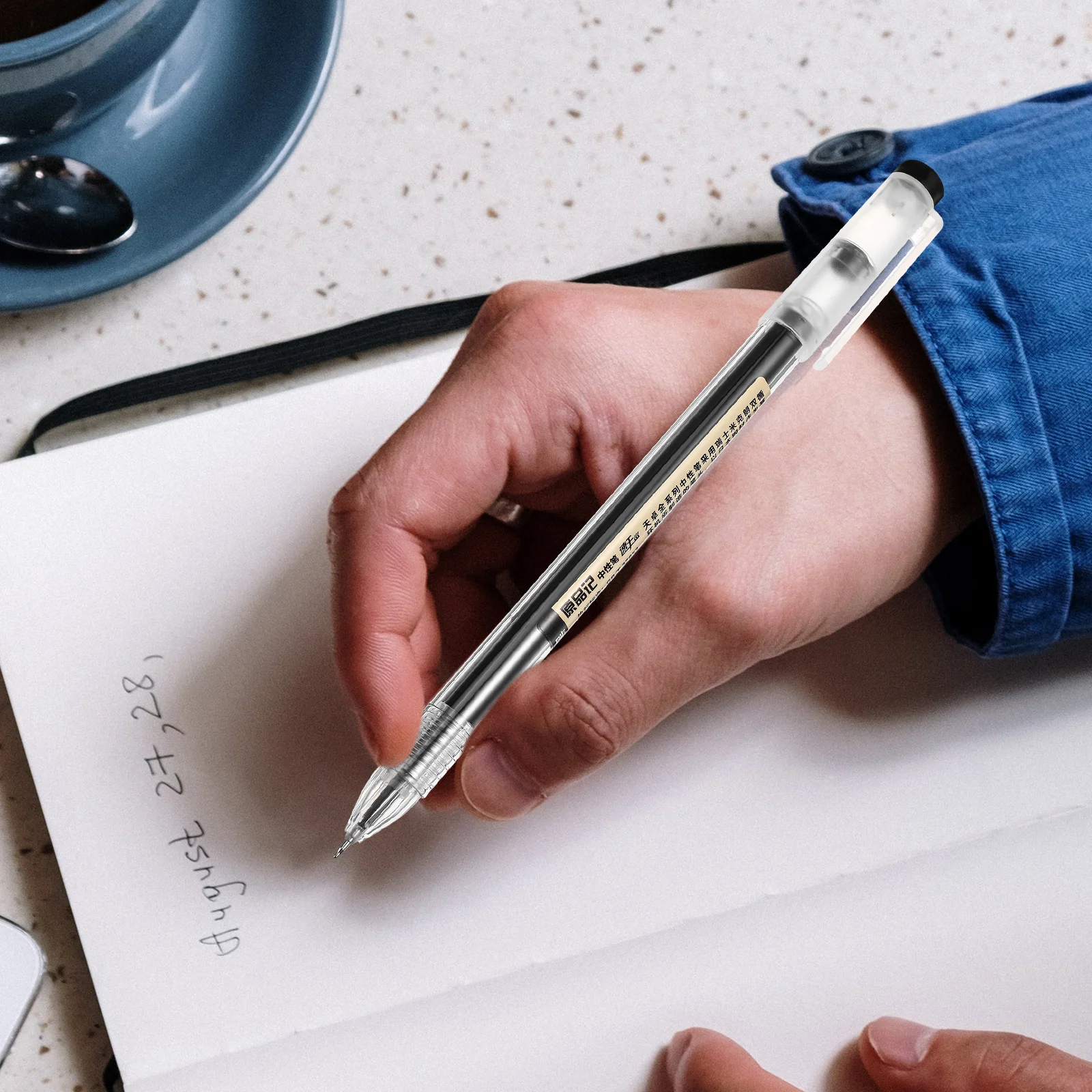 12 قطعة أقلام محايدة إبرة كاملة حبر جل القلم السلس الكتابة طالب مكتب اللوازم المدرسية أدوات الكتابة المحمولة