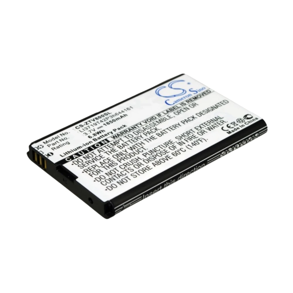 

Li-ion Hotspot Battery for TELSTRA, CRICKET, ZTE, 3.7V, 1850mAh, Compatible Models: Engage, T55, T82, V8000, N8000, T82, MF80