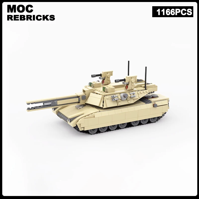 WW2 US Militaire Serie M1A4 Abrams Gepantserd Voertuig MOC Bouwstenen Leger Battle Tank Model Baksteen Speelgoed kinderen Kerst G