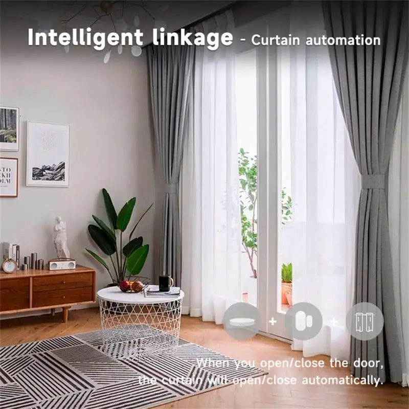 Tuya Zigbee-Sensor inteligente para puertas y ventanas, Detector de apertura/cierre, protección de seguridad, Control por aplicación Smart Life a