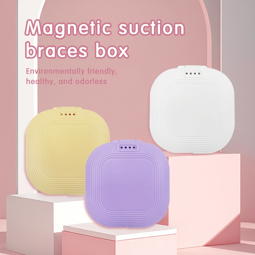 1Pcs Dental False Fake Teeth Retainer Denture Case Orthodontic Invisible Aligner Brace Storage Box Lady Jewelry Box with Mirror