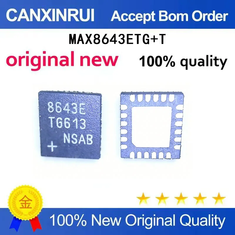 

(5-100 Pieces) MAX8643ETG+T MAX8643E 8643E QFN24 brand new in stock