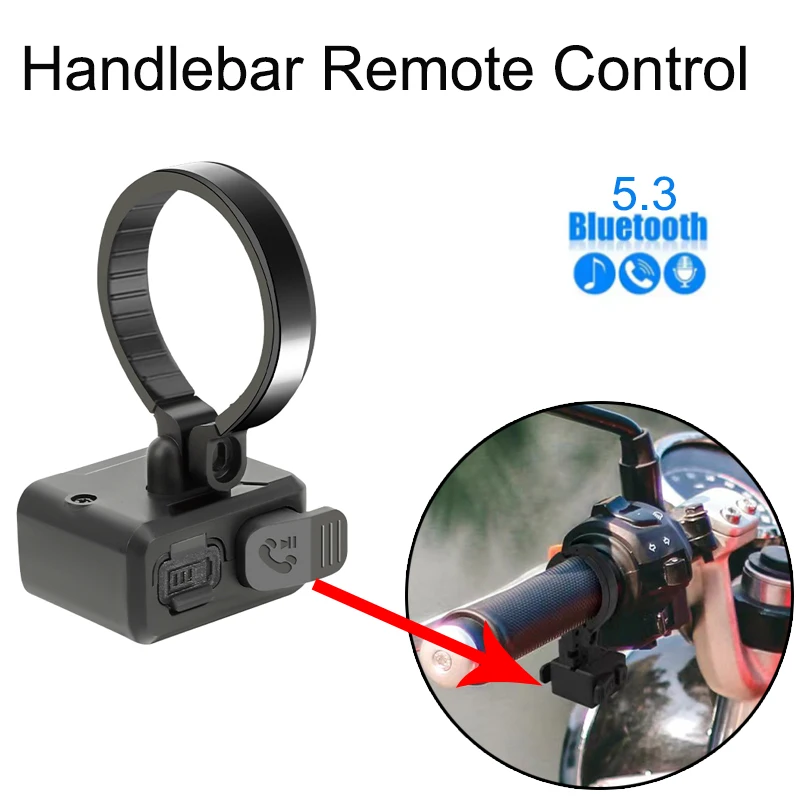 Drahtlose Bluetooth 5,3 Fernbedienung Taste Helm Kopfhörer Motorrad/Fahrrad Lenker Media Controller Lenkrad Fernbedienung