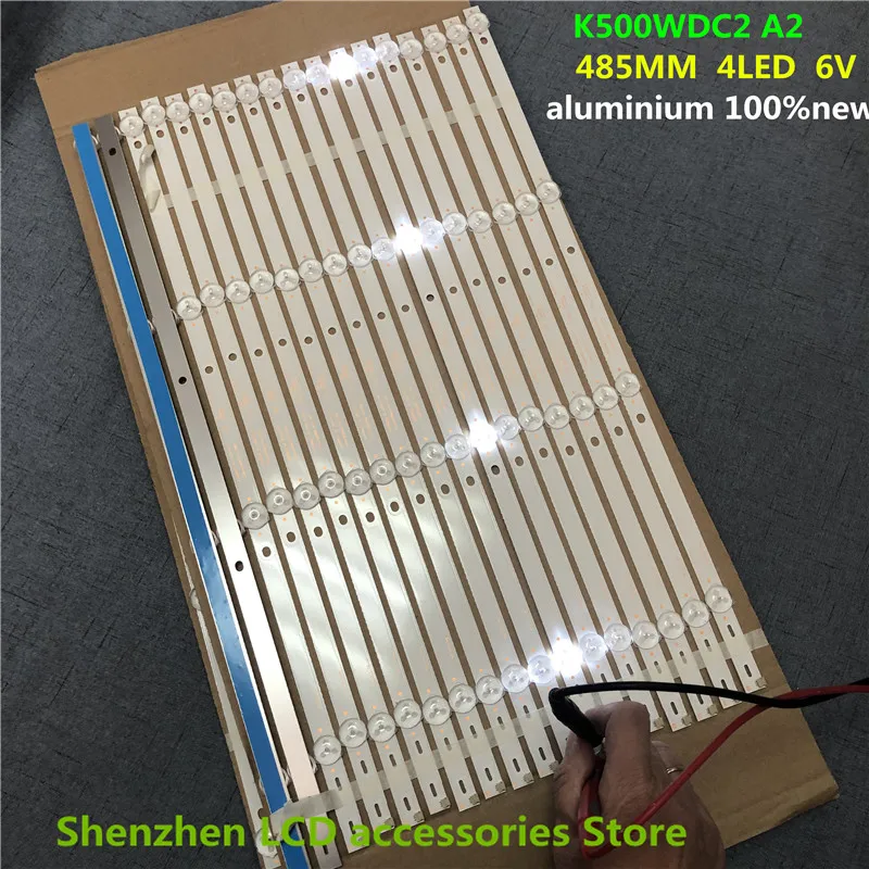 K500WDC2 SVK500AL1_WICOP_4LED_REV03_20170430 K500WDK3 485มม.6V 50นิ้วใช้อลูมิเนียม100% ใหม่LCD TV Backlightบาร์