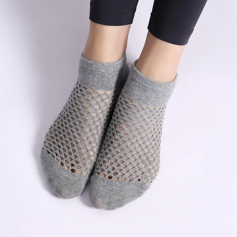 Chaussettes de yoga fines en coton, respirantes, courtes, avec sangle croisée, pour intérieur, fitness, pilates, danse, entraînement, sport