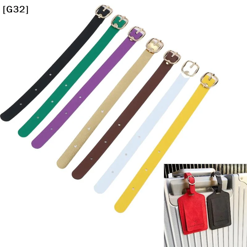 Multicolor PU Luggage Straps Alloy Buckles Waterproof Luggage Tag Strap Ultra Light Wear-resistant For Travel Business Trip[G32]