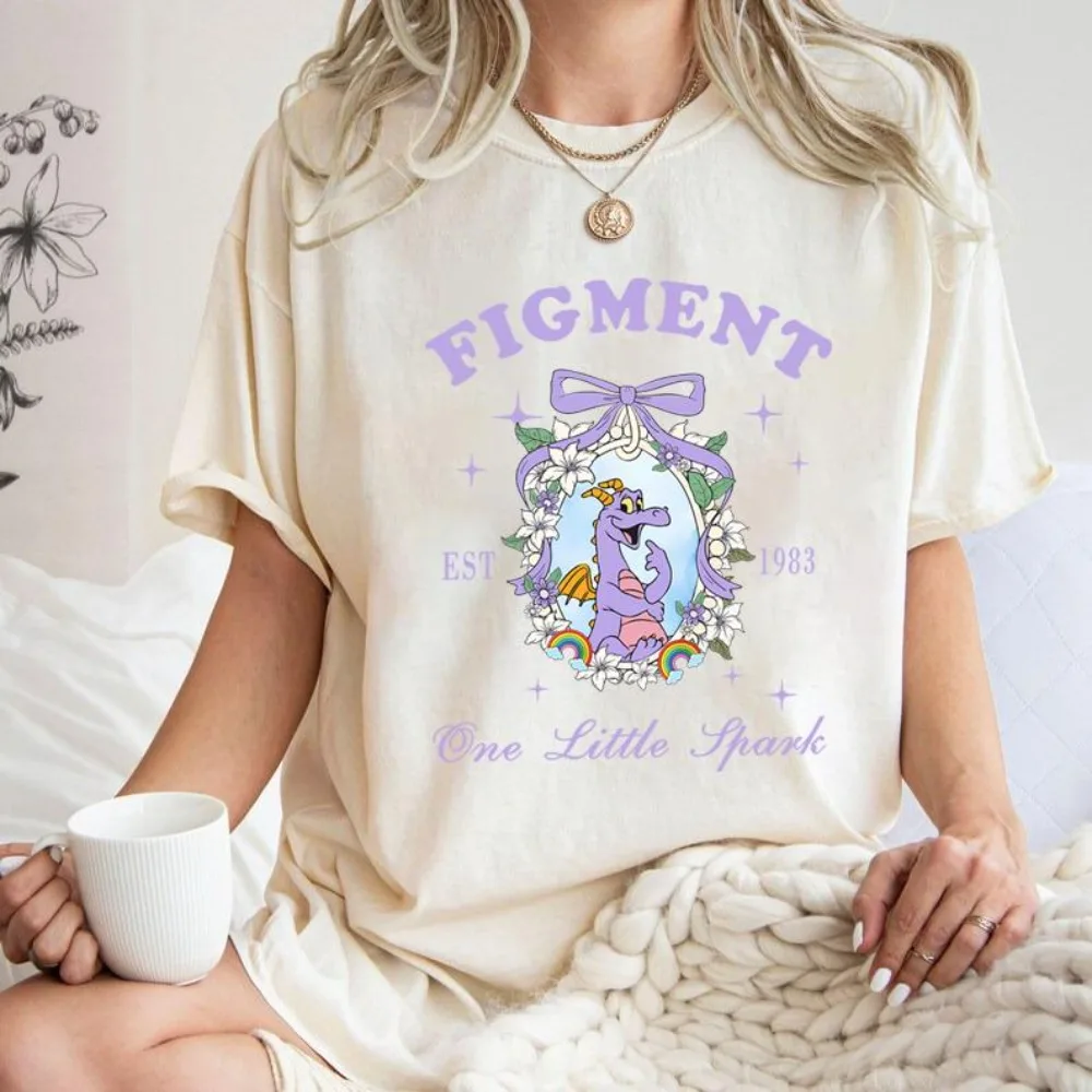 ديزني Epcot Coquette Figment png، One Little Spark، Figment Epcot Center Tee، Disneyland Vacation Figment Est 1983 png #4