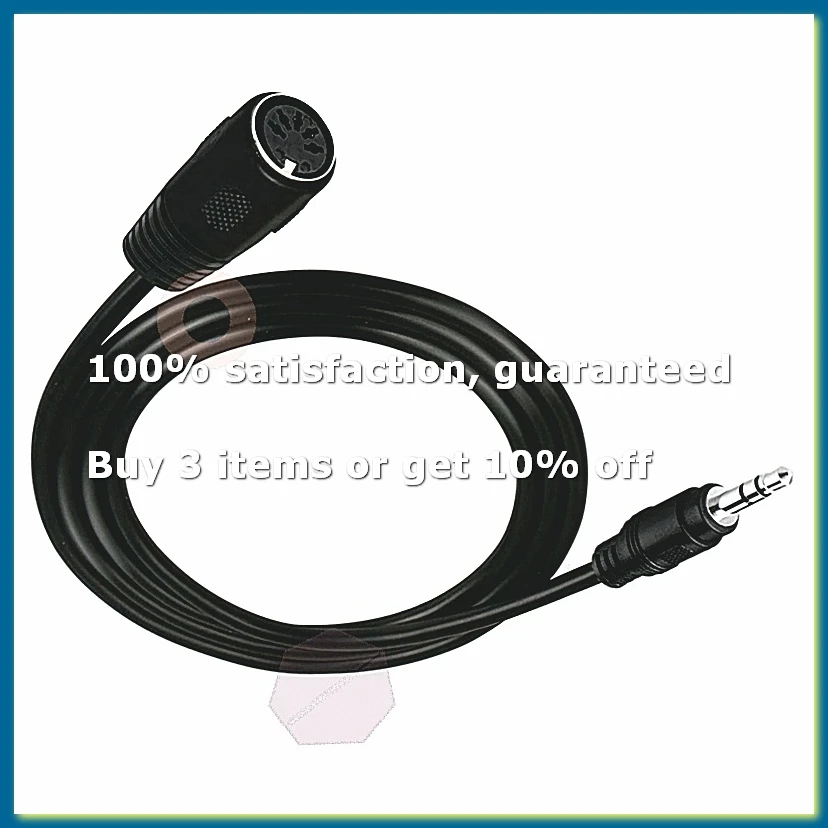 DIN to 3.5mm Cable 50CM 5 Pin Female Male SmartPhone AUX Headphone Stereo Jack Adapter Input 0.5m