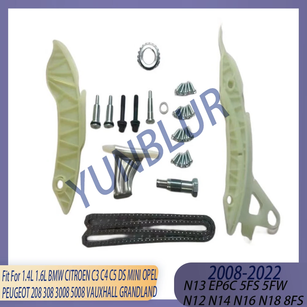 

Engine Part Timing Chain Kit Fit 1.4 1.6 L N16 EP3 EP6 GAS 07-21 For BMW CITROEN C3 C4 C5 DS MINI OPEL PEUGEOT 208 308 VAUXHALL