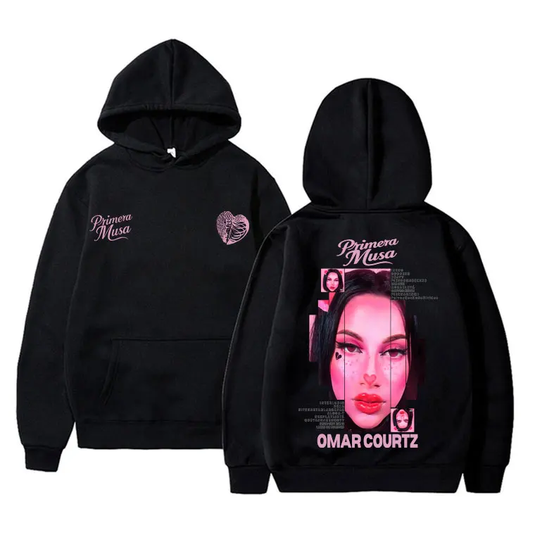 

Худи Omar Courtz Primera Musa Album Tour Merch, мужская и женская повседневная флисовая хлопковая толстовка, мужская модная уличная одежда в стиле хип-хоп