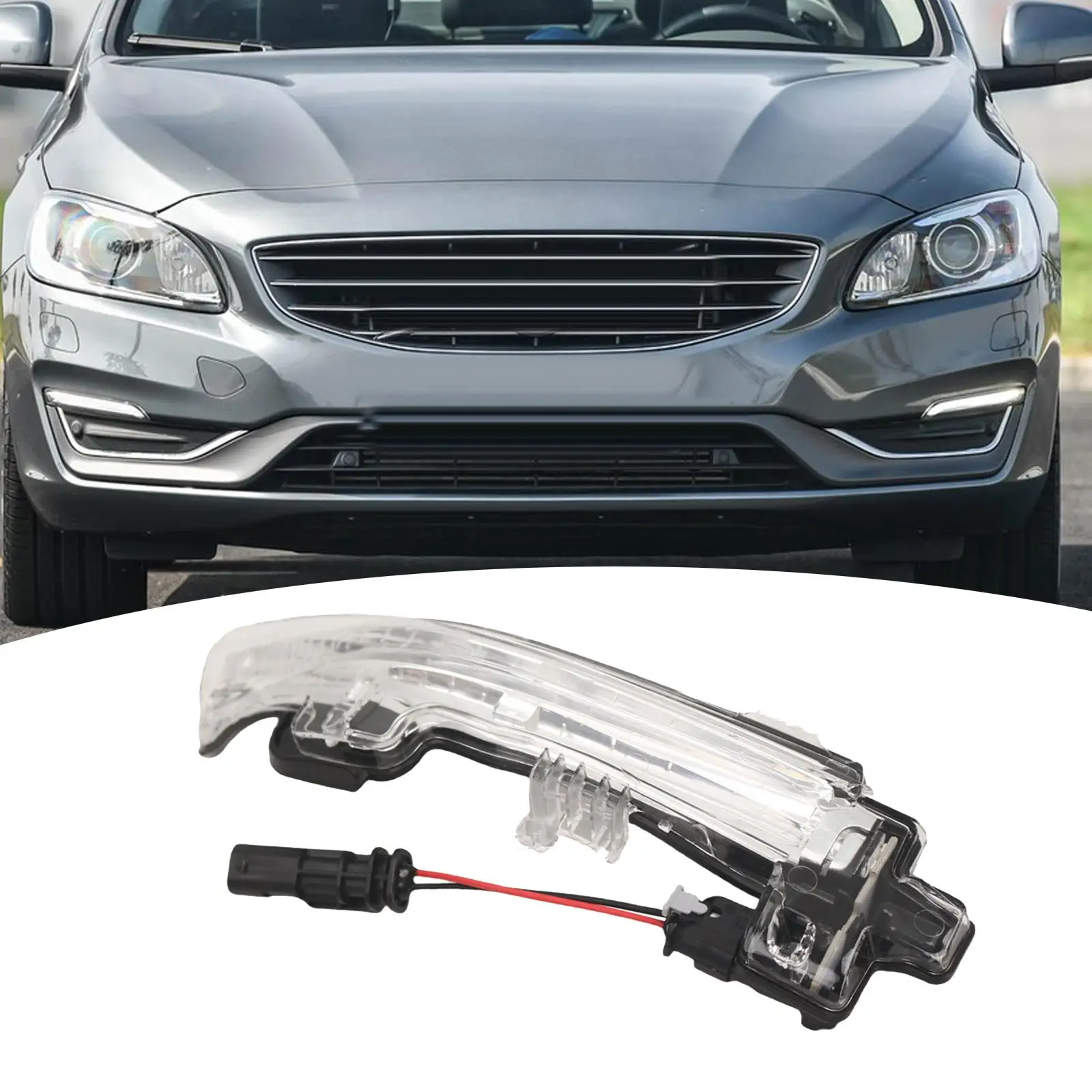 

Car Rearview Mirror Turn Signal Light 31371519 Portable with Wire Turn Light
