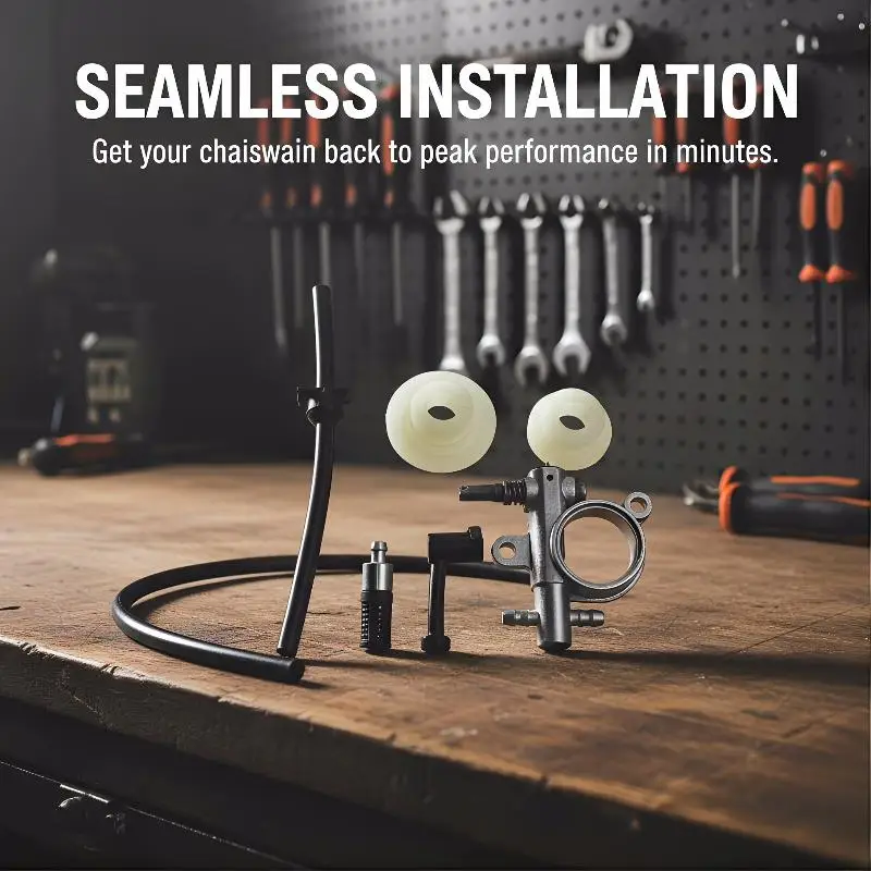 Latest Chainsaw Oil Pump Line Hose Kit With Integrated Endless Screw For 25CC 2500 Chainsaw Pump Nozzle Connection