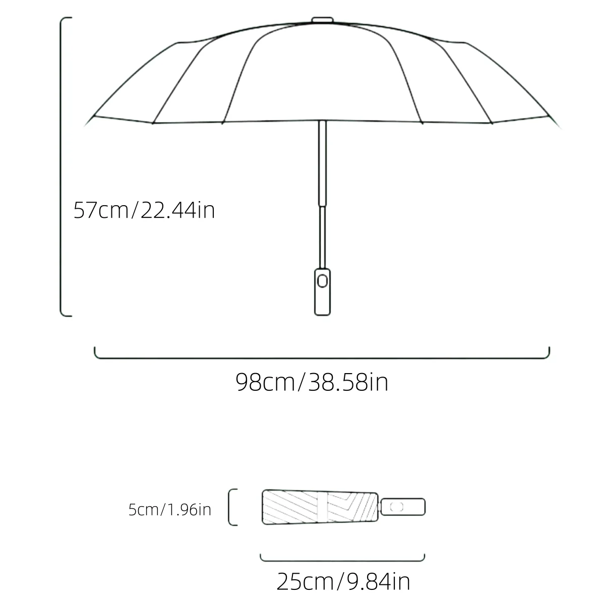 Transparent Automatic Three-fold Umbrella Transparent Automatic Three-fold Umbrella