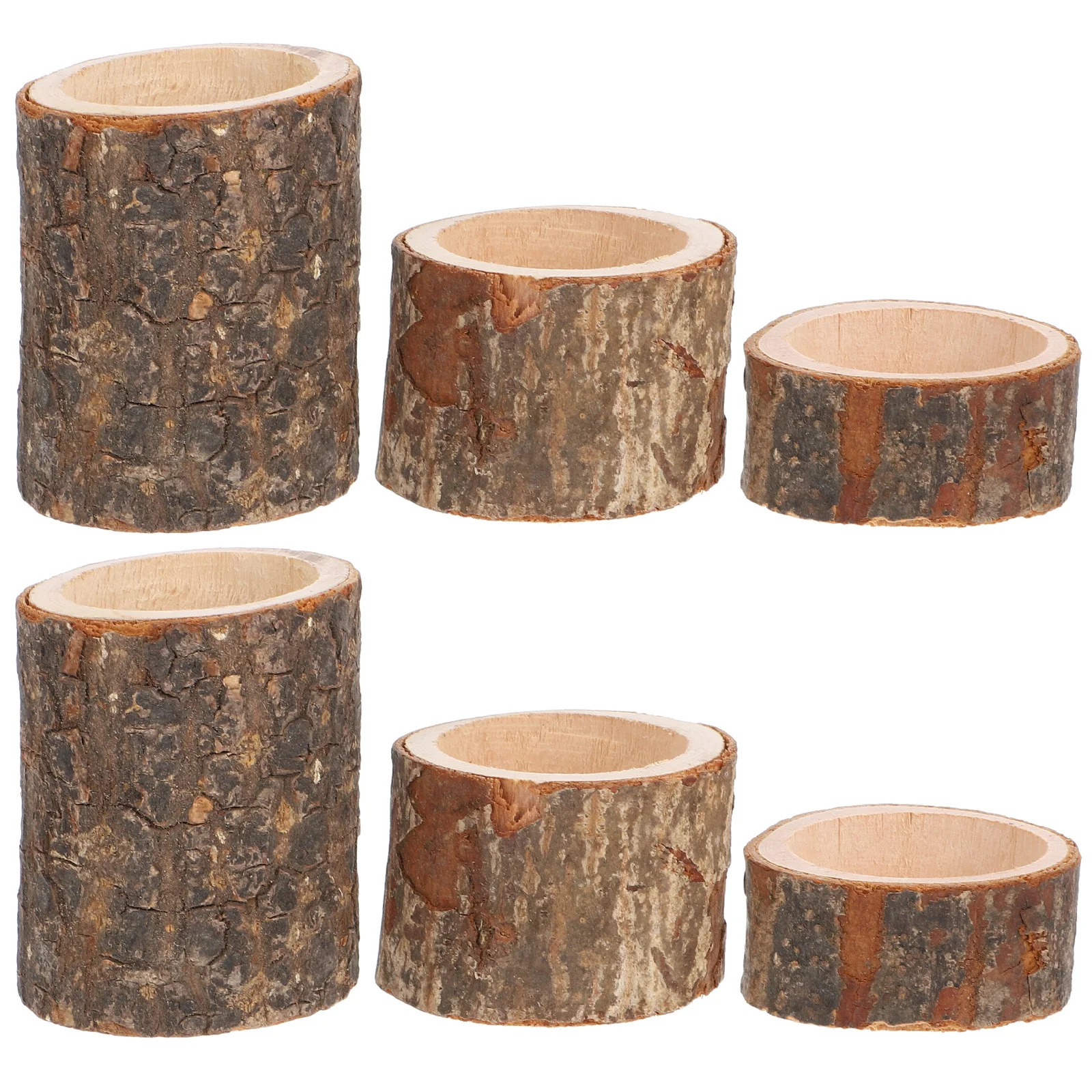 6Pcs Wooden Stand Modern Versatile Plant Holder Tealight Votive Holder Elegant Tabletop Decoration for Home