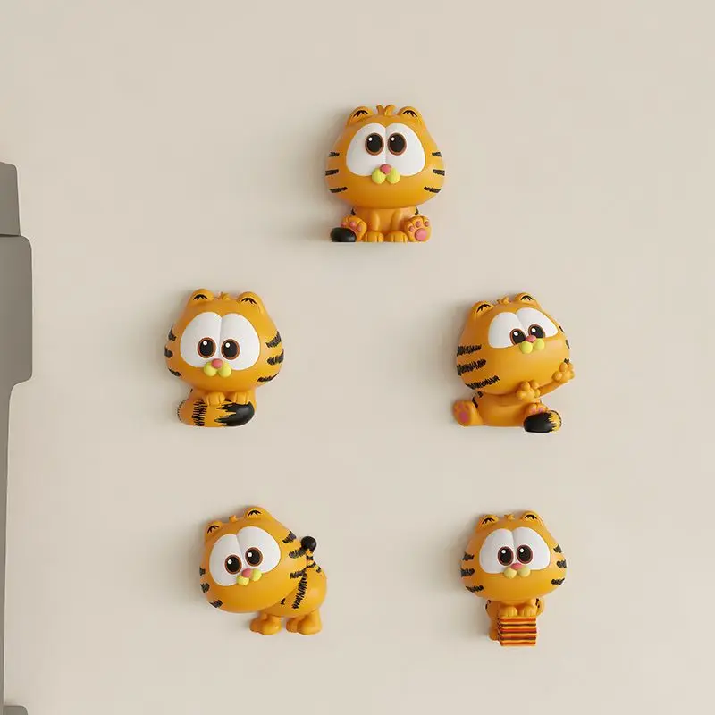Imán de nevera de Garfield, diseño de dibujos animados, anime, dopamina, personalizado, 3D, estéreo, de alta gama, adhesivo magnético para nevera, decoración de habitación, juguete, regalo