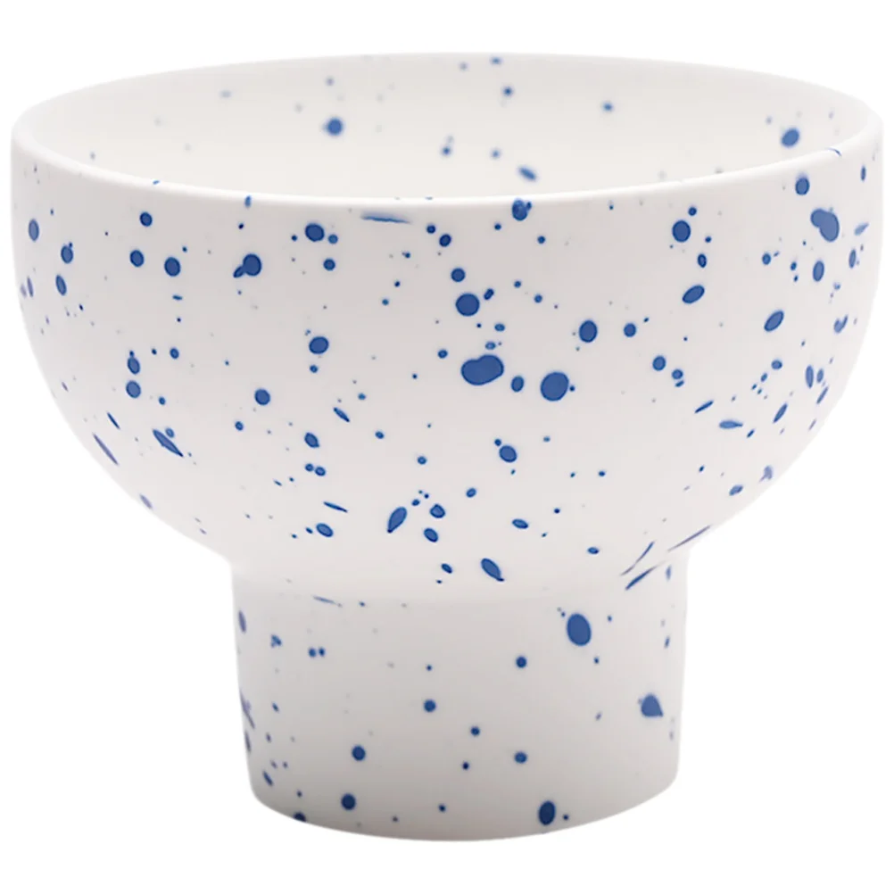 

Ceramic Ice Cream Bowl Footed Dessert Dish Premium Material Safe Chic Look Hot Cold Foods Snacks Desserts Beverages