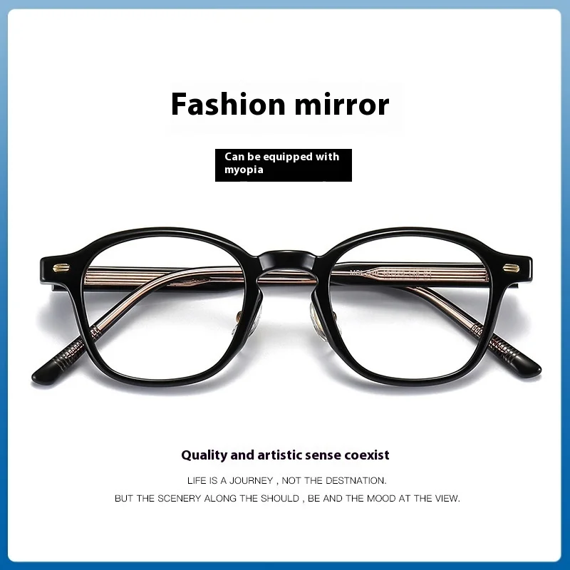 

Men's Glasses Frame Vintage Optical TR90+Alloy Glass Myopia Eyeglasses Clear Lenses Prescription 0 Degree Reading Eyewear