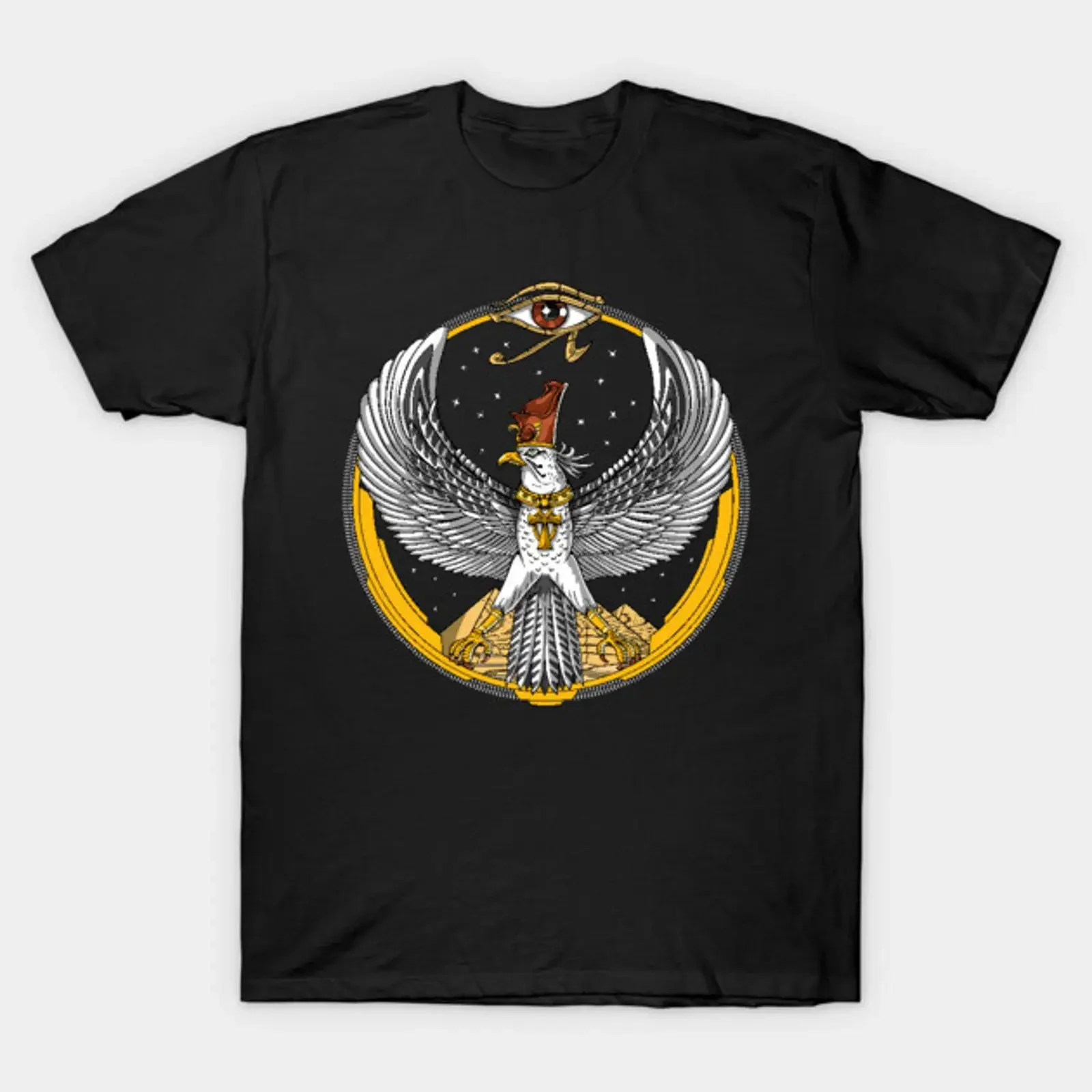 Ancient Egyptian Falcon God Horus T Shirt vintage Washed Soft Stylish streetwear Stretched Versatile homme Unisex