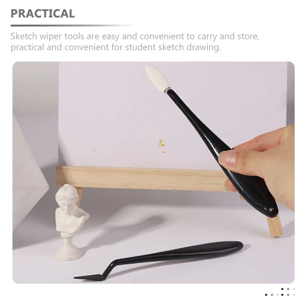 2pcs Sketch Eraser Sponge Wiper Drawing Tools for Artists Students Blending Stumps Set Charcoal Tool