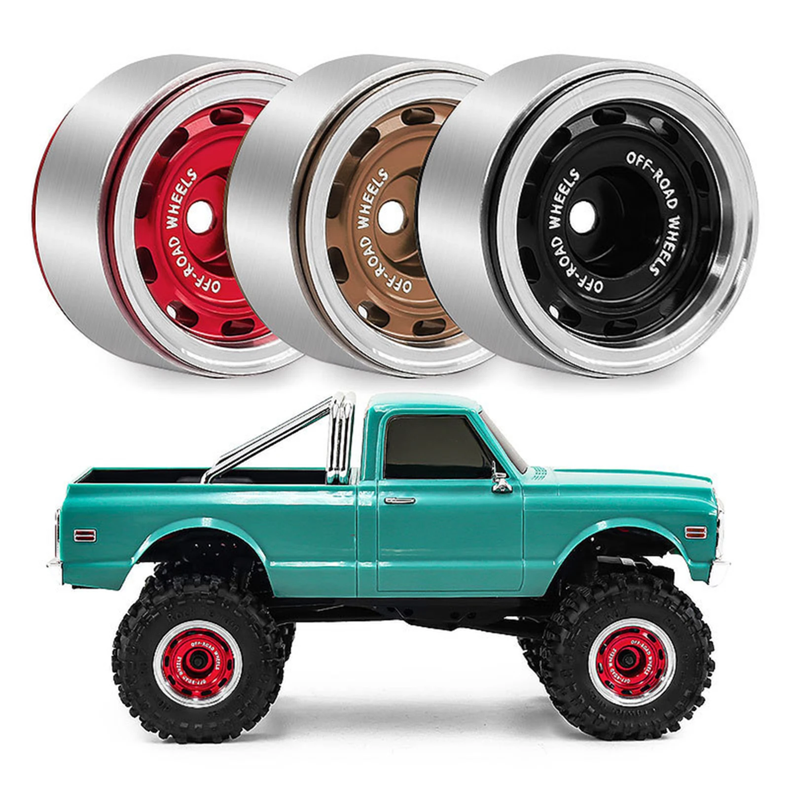 

4pcs/set 0.7 Beadlock Wheels Rims for 1/30 SCX30 RC Crawler TruckRC Drift Off Road Buggy Rally Truck Heavy Duty Rims