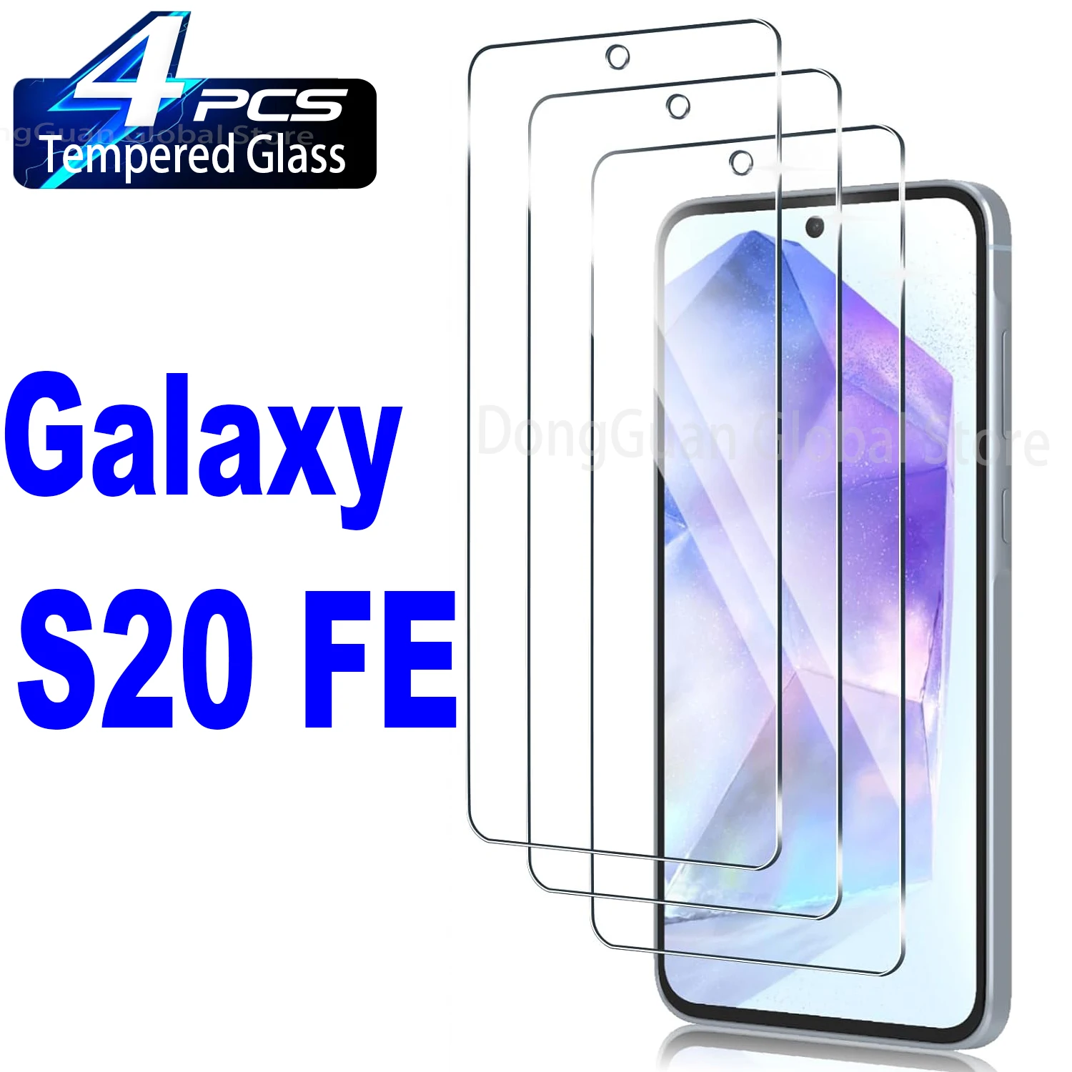 2/4Pcs Full Glue Tempered Glass For Samsung Galaxy S20 FE 5G 2022 Fan Edition SM-G781 SM-G7810 Screen Protector Glass Film