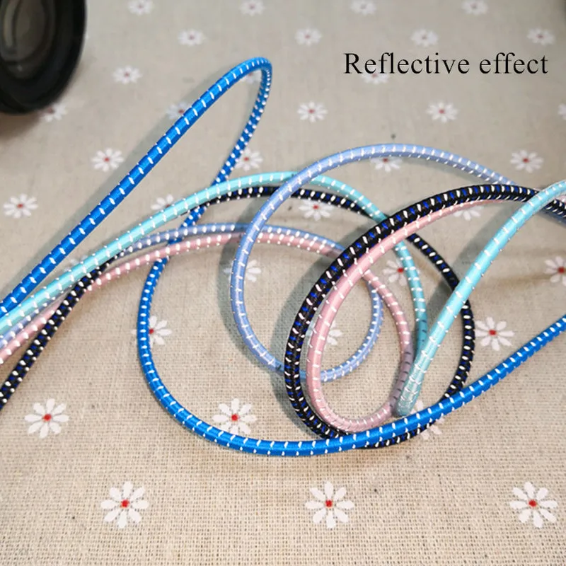 3 M Colorful Reflective 3mm Round Elastic Band Cord Elastic Rope Rubber Band Elastic Line DIY Shoelace Sewing Accessories