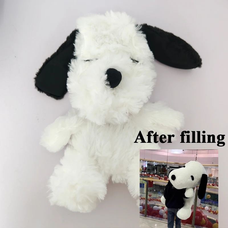 Peluches Snoopy de 30 à 100 cm, grandes et mignonnes, en forme de dessin animé, oreiller d'anniversaire, étui en cuir semi-fini, cadeau pour enfants, Noël