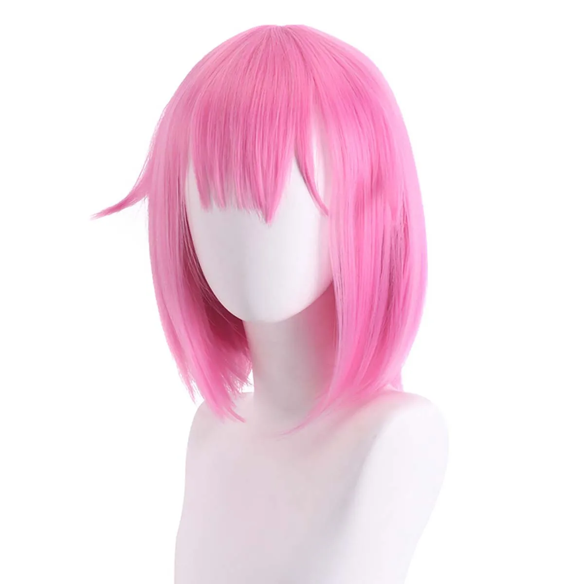 Women Girls Project Sekai Cosplay Ootori emu Short Straight Pink Wig