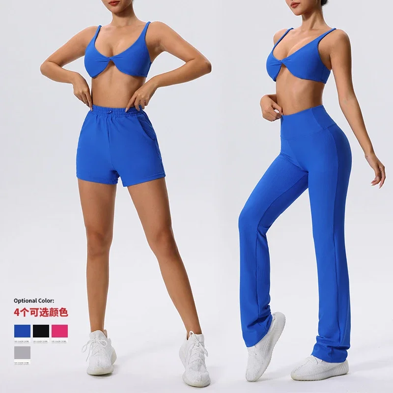 

Sexy Tight Yoga Set Women Bra Crop Top Shorts Two Pieces Sets Workout Traning Sports Leggings Pants Fitness Clothes Gym Suit