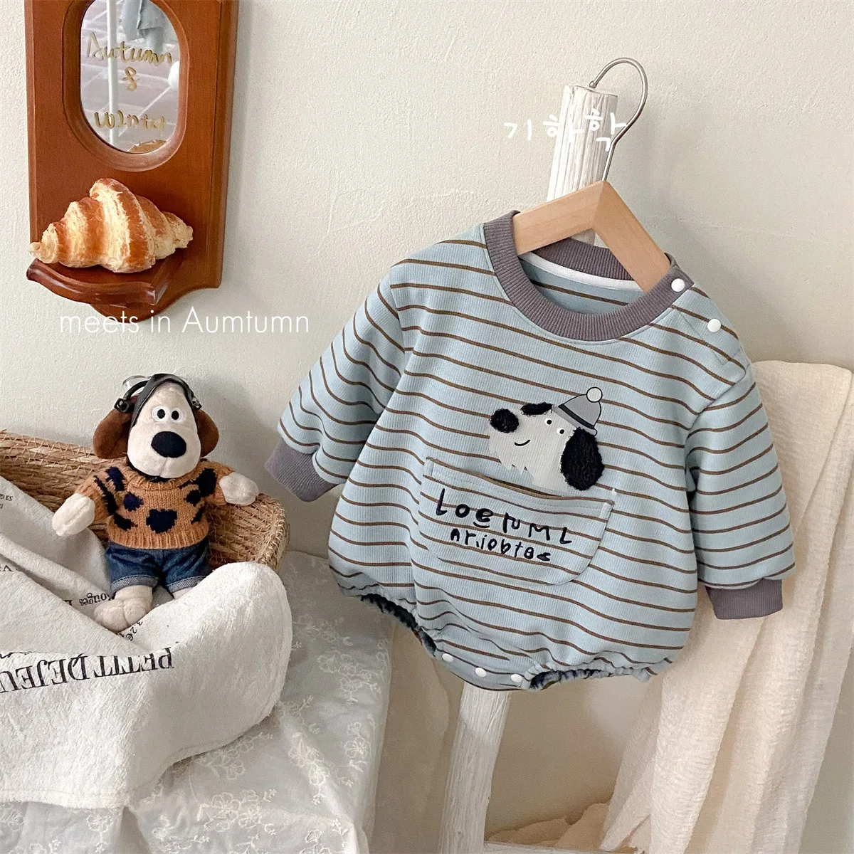 

Осенний корейский комбинезон для малышей, Ins Bag Fart, детский стильный осенний треугольный костюм для ползания, детская одежда класса А