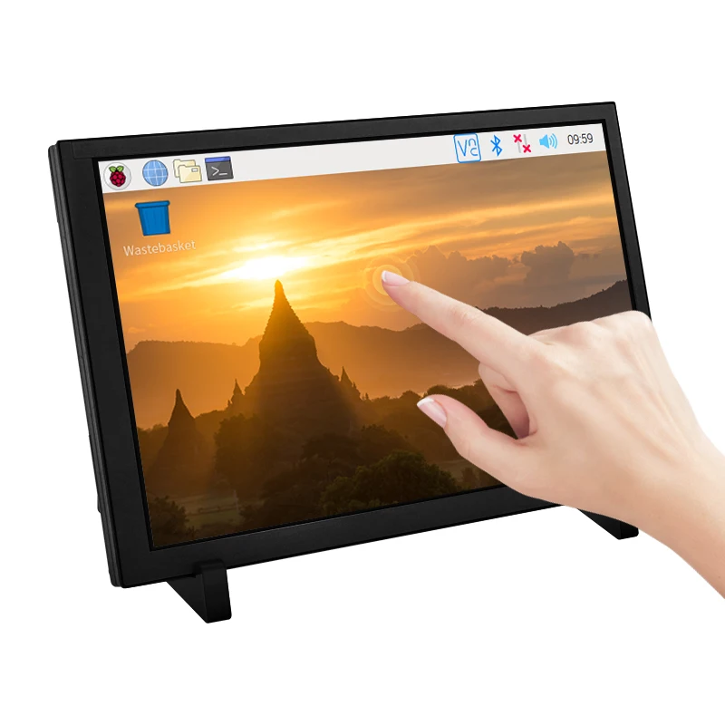 Imagem -06 - Portátil Lcd Touch Screen Display com Suporte Speaker Monitor para Ps4 Raspberry pi pc Laptop 1280x800 hd Ips 10.1