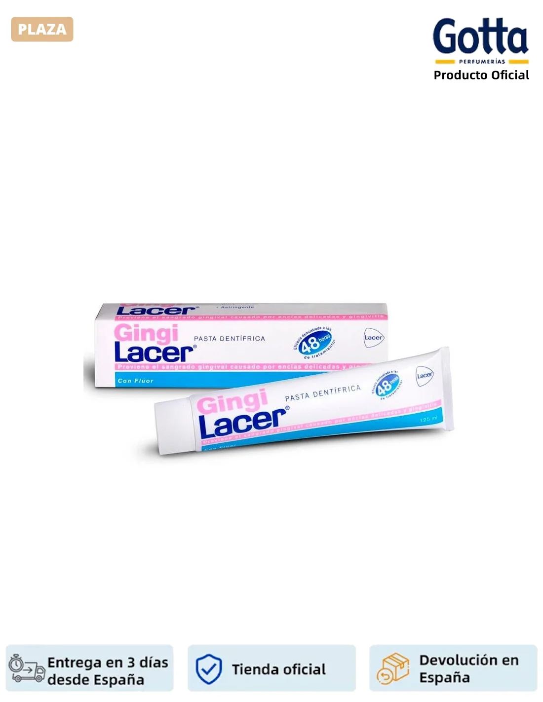 LACER - GINGI toothpaste-125 ML-beauty and health, oral hygiene items, teeth brushes and accessories, healthy and clean teeth.