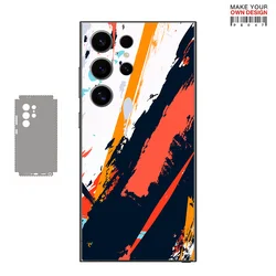PE005 Colorful Decal Skin for Samsung Galaxy S24 S23 S22 Ultra Plus S25Ultra Back Screen Protector Cover Wrap Stones Sticker