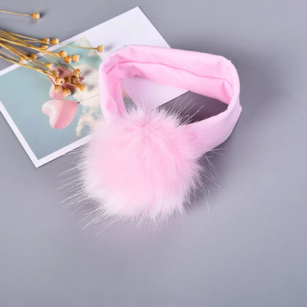 

1pc Festive Girls Cotton Headband With Ball Christmas Party Photo Props Xmas Newborns Headdress Adorable Infant Hair