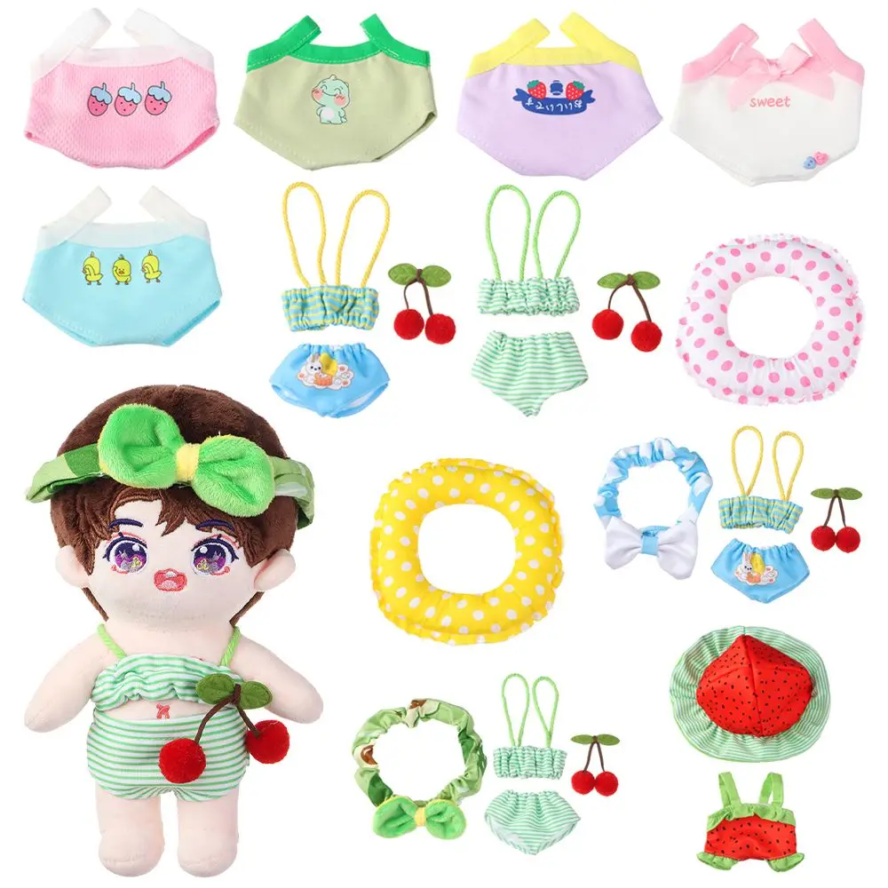 Gift Changing Dress Game Playing House 20cm Doll Swimsuit Miniature Bikini Toys Clothes Printed Pattern