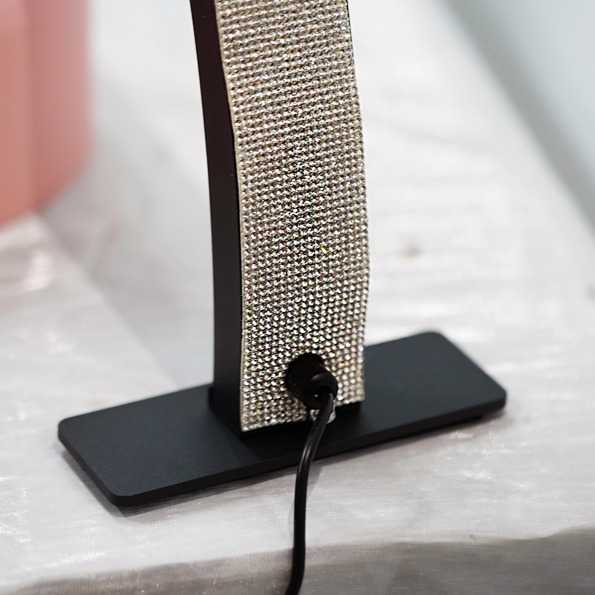 Beauty 75 cm spina britannica verde oro rosa mezza luna lampada da tavolo a luce per unghie lampada a mezzaluna