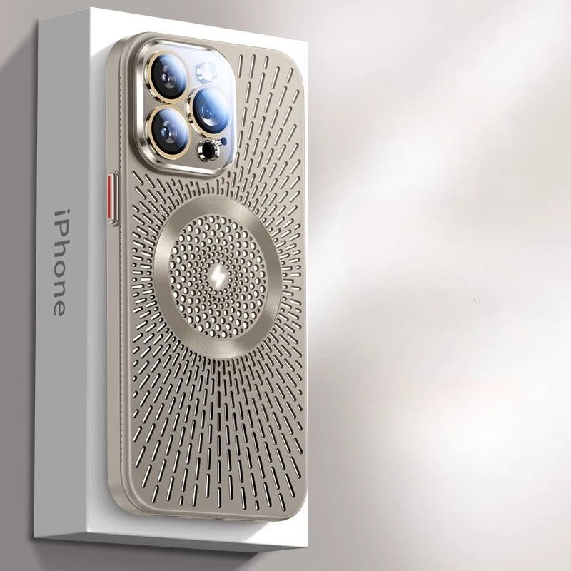 

Efficient Heat Dissipation Frosted Magnetic Suction Phone Anti Drop Protective Case Suitable for IPhone 15Pro Max16 Full Series