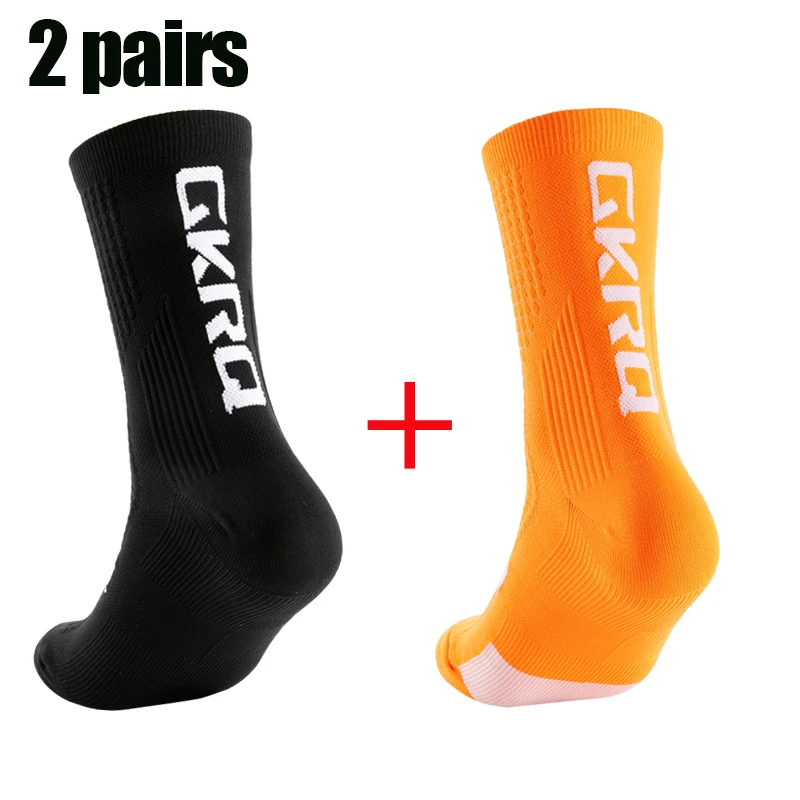2pairs GKRQ Neue Radfahren Socken Fahrrad Krankenschwester Kompression Rennrad Laufen Mtb Kniehohe Weiß Sport Lustige Marke Schwarz – Detail 7