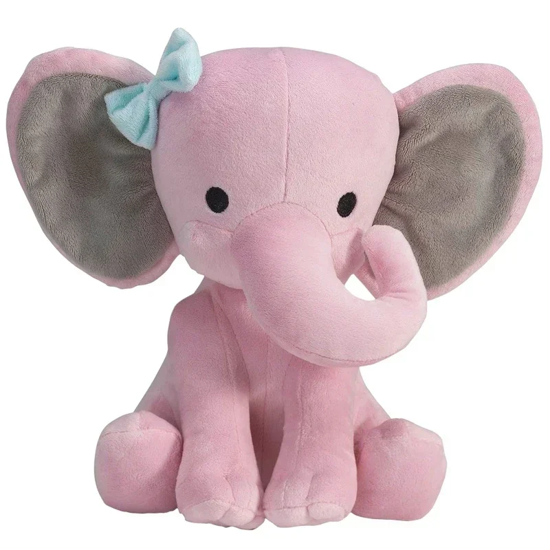 

25cm Gray Elephant Stuffed Plush Toys Kawaii Animals Soft Sleeping Stuffed Pillow Doll Plushie for Baby Room Decorative Gifts