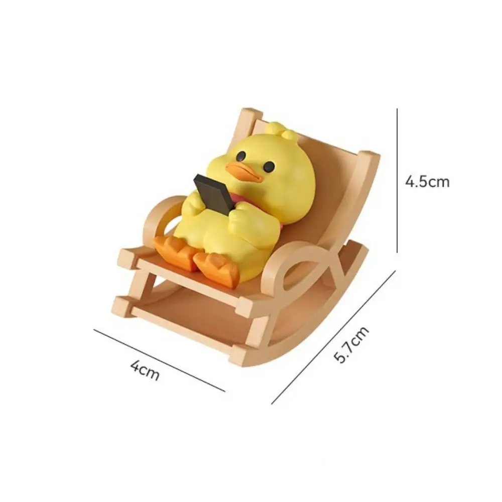 Chaise à Bascule en Résine de Cochon, Figurine Miniature de Dessin Animé Jetable, Micro Statue de Paysage, Jouet Modèle d'Animal de Dessin Animé, Artisanat