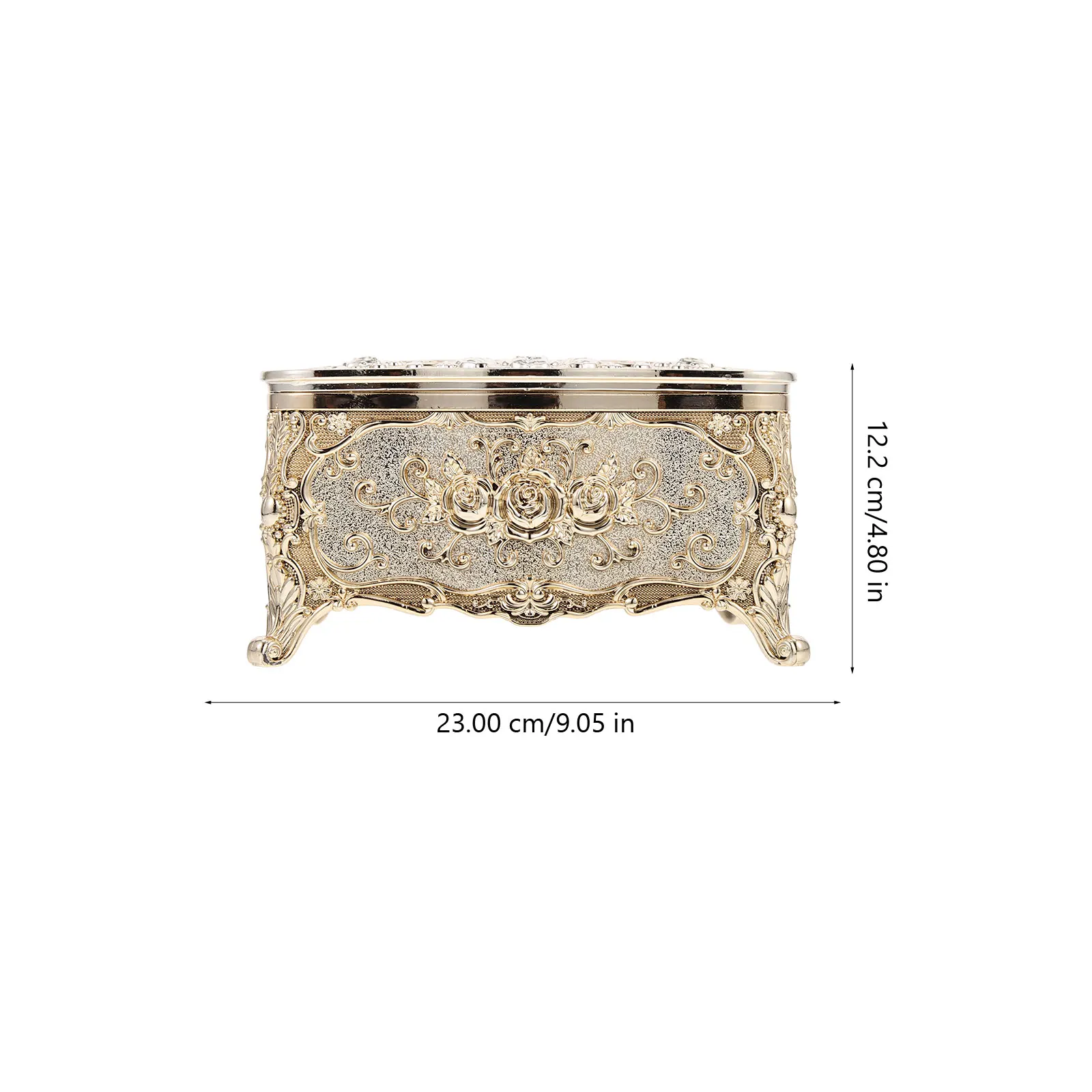 

Retro Tissue Box Gold Plated Vintage Style Decorative Desktop Home Living Room Storage Container Acrylic Paper Towel Dispenser