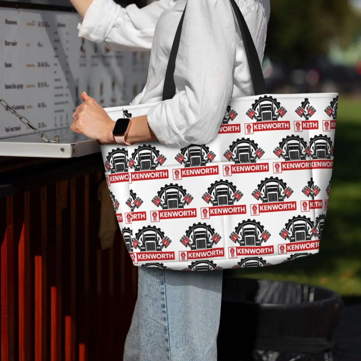 Kenworth Logo Beach Tote Bag Sport Gym Yoga Duffle Large Tote Bag Women Travel Bag Fitness bag