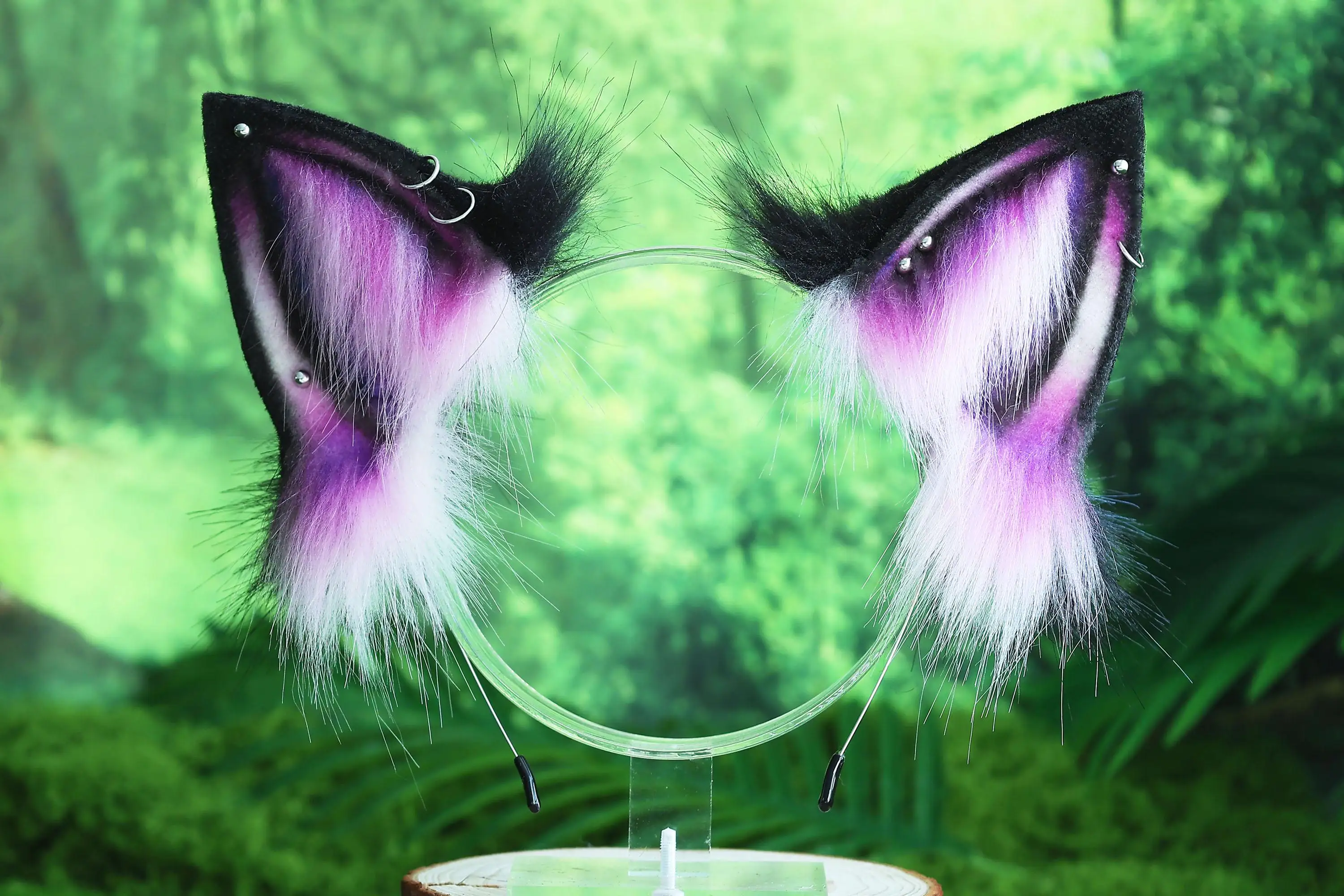 Cute plush faux fox tail and ear set for animal role-playing, pet cosplay, puppy ears and tail set, animal ear puppy girl.