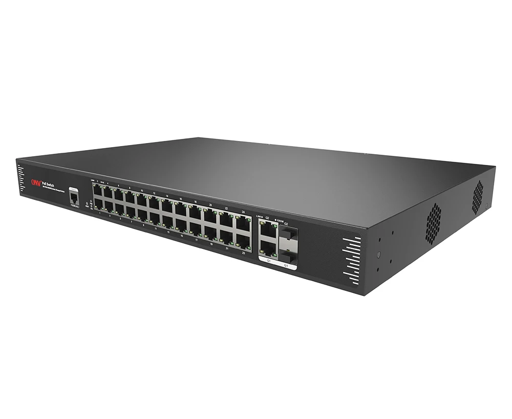 Computer Hardware Software L2 Managed PoE Switch with 24port 10/100mbps poe port and 2*100/1000M Combo TP/SFP port