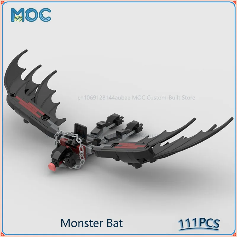 

Конструктор MOC: Монстр-летучая мышь (можно кататься), 111 деталей. Креативная развивающая коллекционная модель, игрушка для демонстрации, подарок.